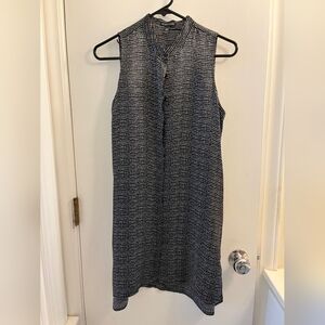 Eileen Fisher silk black and white tunic